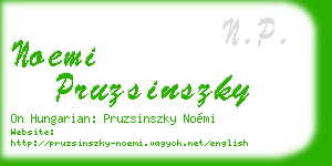 noemi pruzsinszky business card